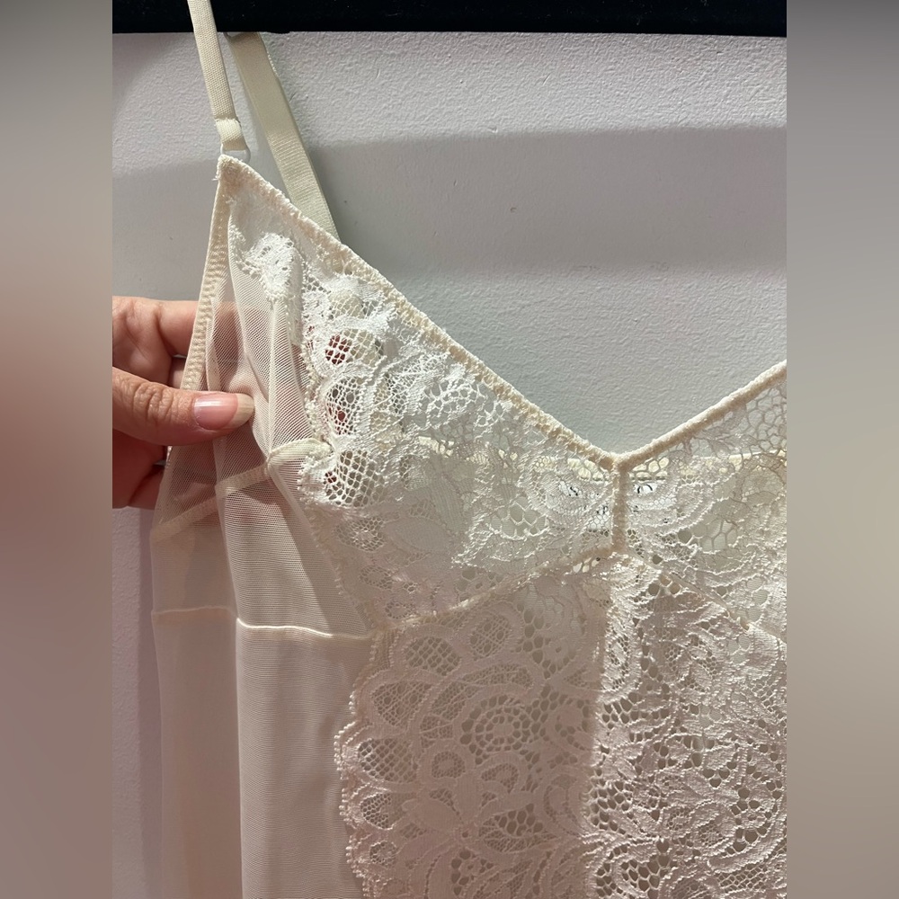 La Perla Studio Lace Slip Dress | Ivory Mesh Lace Chemise | Lingerie | Size S - Picture 3 of 6